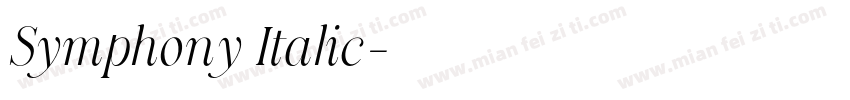 Symphony Italic字体转换